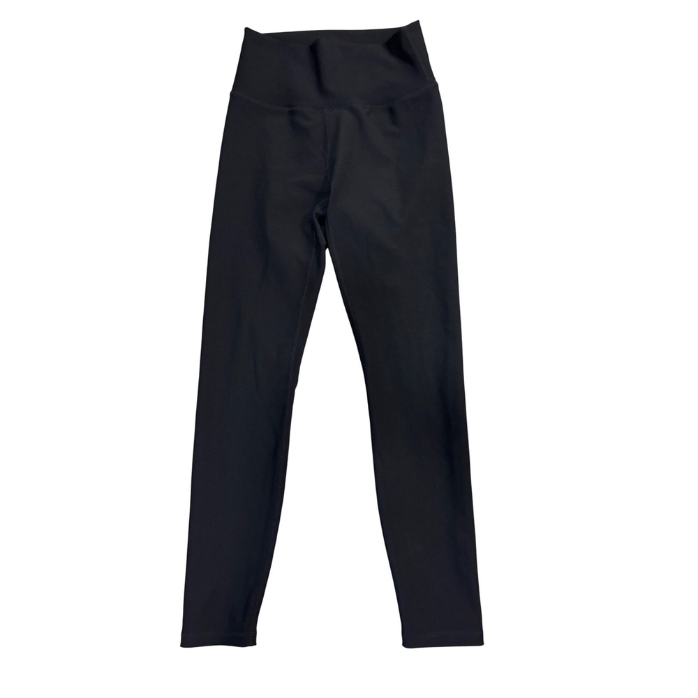 NWT WILO The Label Black Ribbed High Waisted Leggings Size M